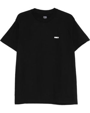 Obey Logo-Detail T-Shirt - Black