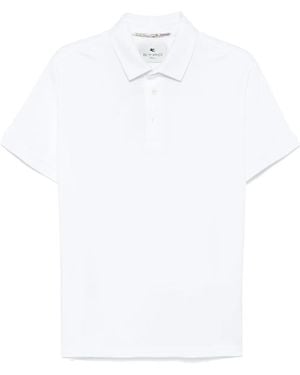 Etro Poloshirt Mit Pegaso-Stickerei - Weiß