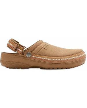 Crocs™ Embroidered Slingback Mules - Brown
