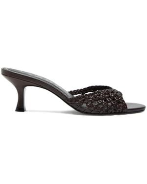 STAUD Sandalen Mit Gewebtem Absatz - Braun