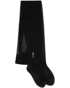 Saint Laurent ビジュートリム タイツ - ブラック