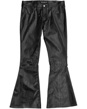 Junya Watanabe スネークパターン パンツ - ブラック