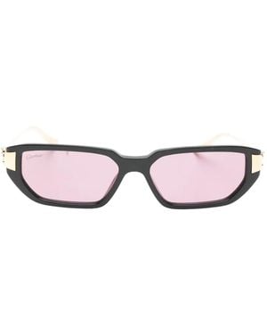 Cartier Rectangle-Frame Sunglasses - Pink