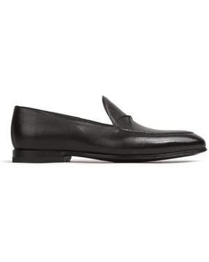 Bontoni De Bustis Grained Leather Loafers - White