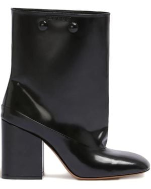 Marni Trunkaroo Block-Heel Ankle Boots - Black