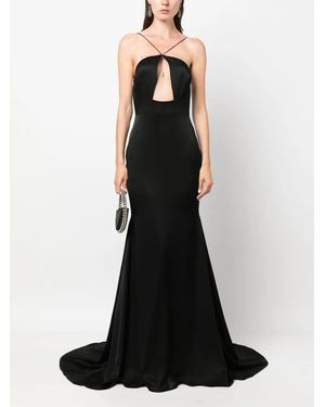 Alex Perry Foral-Lace Maxi Dress in Black | Lyst