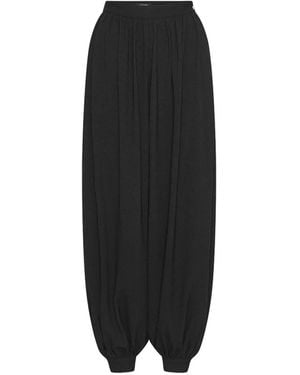 ROTATE BIRGER CHRISTENSEN Pantalon Ample À Design Plissé - Black