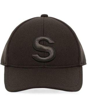 Sacai S Embroidered-Logo Cap - Black
