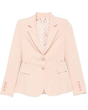 Elisabetta Franchi Peak-Lapel Single-Breasted Blazer - Pink