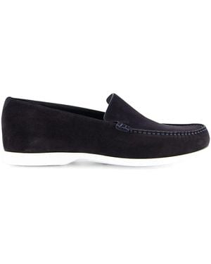 Manolo Blahnik Monaco Suede Loafers - Blue
