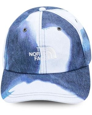 Supreme X The North Face Bleached Denim Print 6-Panel Cap - Blue