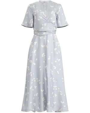 Altuzarra Floral Wrap Midi Dress - White
