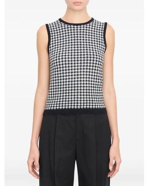 Vince Top A Cuadros Gingham - Azul
