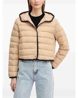 ARMANI EXCHANGE Hooded Quilted Jacket - Natural