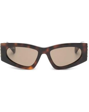 Gucci Logo-Detail Sunglasses - Grey