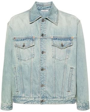 Valentino Garavani Logo-Embossed Denim Jacket - Blue