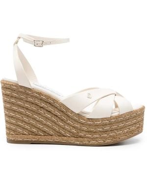 Jimmy Choo Espadrilles Korra Con Zeppa - Bianco