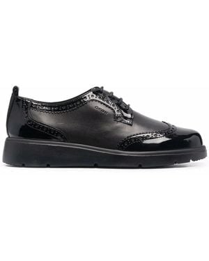 Geox Arlara Lace-Up Oxford Shoes - Black