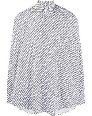 Vetements Logo-Print Cotton Shirt - White