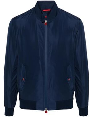 Kiton Lightweight Jacket With Zip - Blue