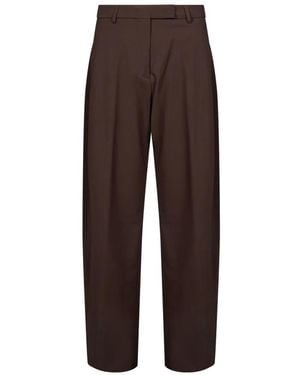 Thelatest Dina Pleated Tailored Pants - Brown
