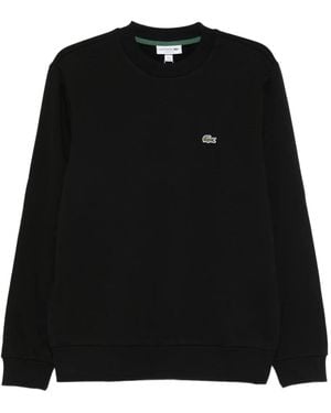 Lacoste Logo-Detail Crew-Neck Sweatshirt - Black