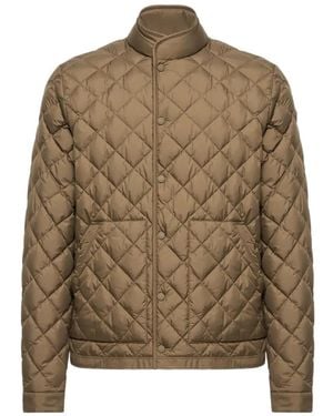 Moncler Veste Oise À Matelassage Losanges - Marron
