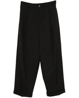 Marni Cuffed Pleated Trousers - Black