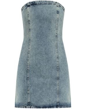 Gestuz Nielle Denim Strapless Dress - Blue