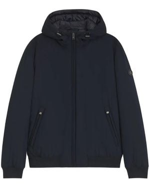BOSS Water-Repellent Padded Jacket With Double B Monogram - Blue
