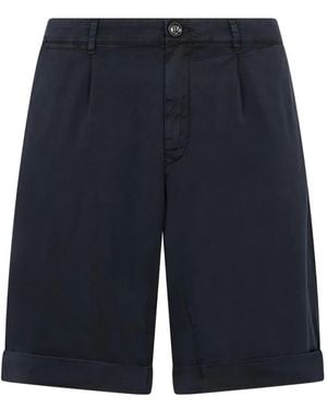 Moorer Turn-Up Pants - Blue