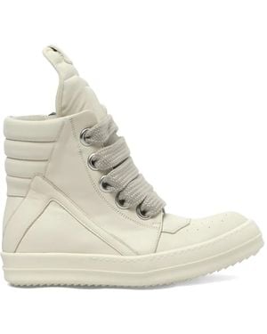 Rick Owens Jumbolace Geobasket Trainers - Natural