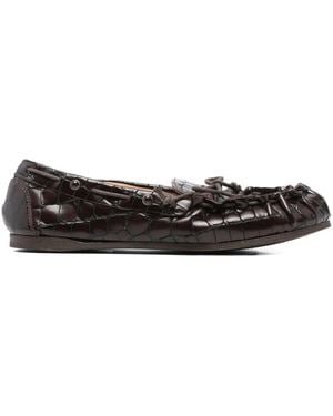 P.A.R.O.S.H. Embossed Leather Loafers - ブラック