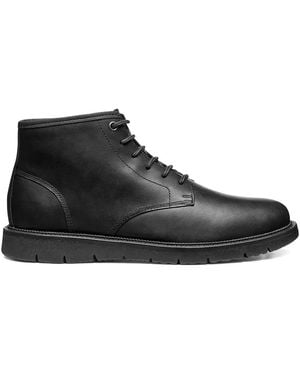 Geox Pove Lace-Up Leather Boots - Black