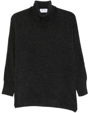 Be You High-Neck Batwing-Sleeve Sweater - Black