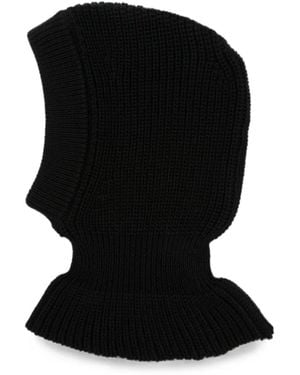 Lemaire Ribbed-Knit Balaclava - Black