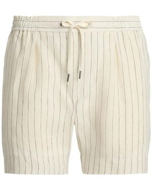 Ralph Lauren Pinstripe Drawstring Shorts - Natural