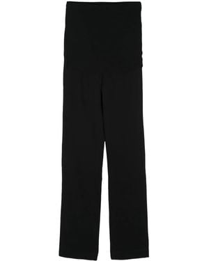 Paris Georgia Basics Apron Straight-Leg Pants - Black