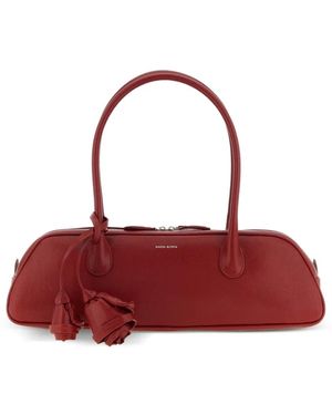 Magda Butrym Bolso Shopper Brigitte De Piel Con Diseño Trapezoidal - Rojo