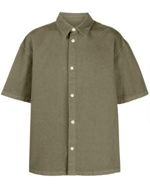 Heron Preston Camicia A Maniche Corte Con Applicazione - Verde