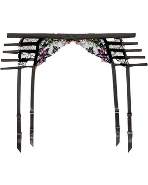 Fleur du Mal Wildfleur Garter Belt - White