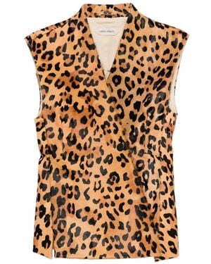 Alberta Ferretti Chaleco Sin Mangas Con Animal Print - Multicolor