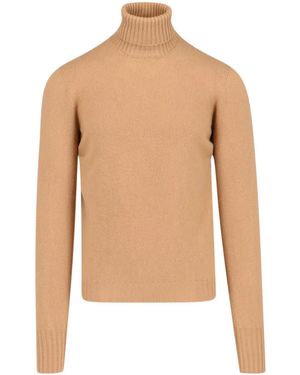 Drumohr Roll-Neck Cashmere Jumper - Natural