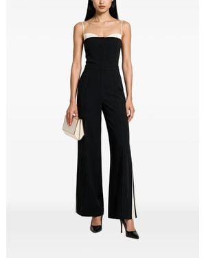 Jonathan Simkhai Contrast-Trim Sleeveless Jumpsuit - Black
