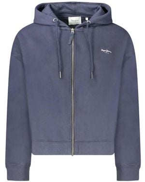 Pepe Jeans Hoodie Met Rits - Blauw