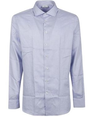 Etro Long-Sleeve Cotton Shirt - Blue