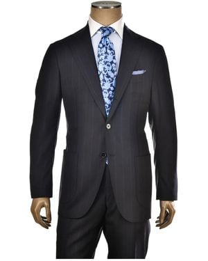 Sartorio Napoli Stripe-Pattern Suit - Blue