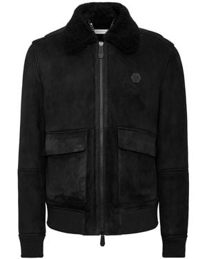 Philipp Plein ロゴパッチ ジャケット - ブラック