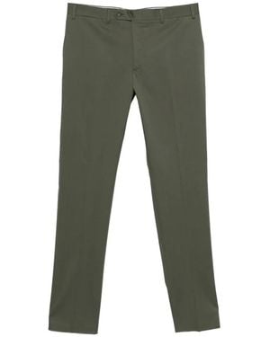 Canali Pressed-Crease Tailored Pants - Green