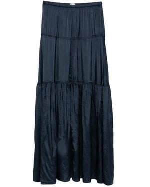 Aspesi Tiered Maxi Skirt - Blue